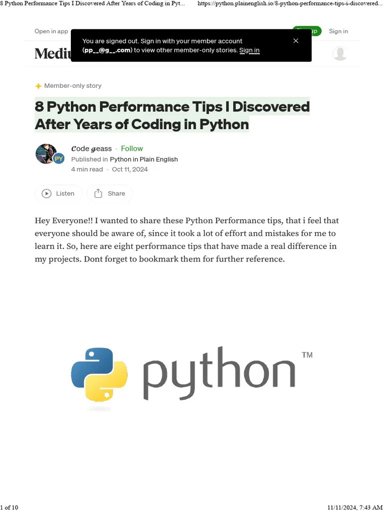 8 Python Performance Tips I Discovered After Years Of Coding In Python ...