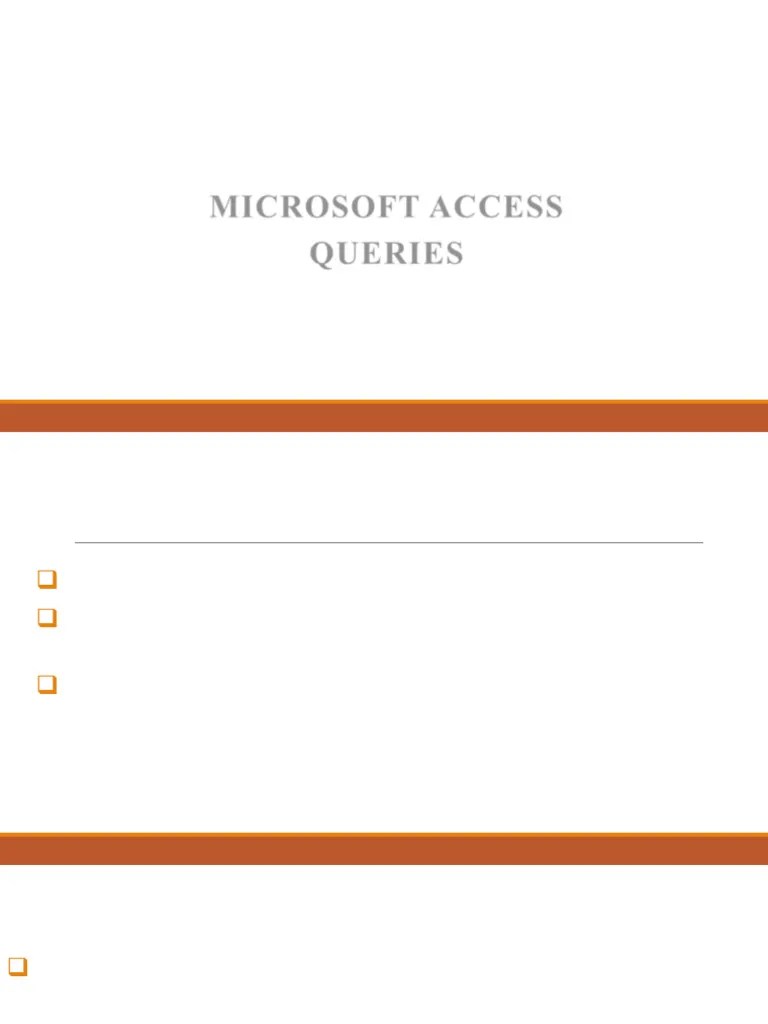 MS Access_Queries+1 | PDF | Databases | Microsoft Access