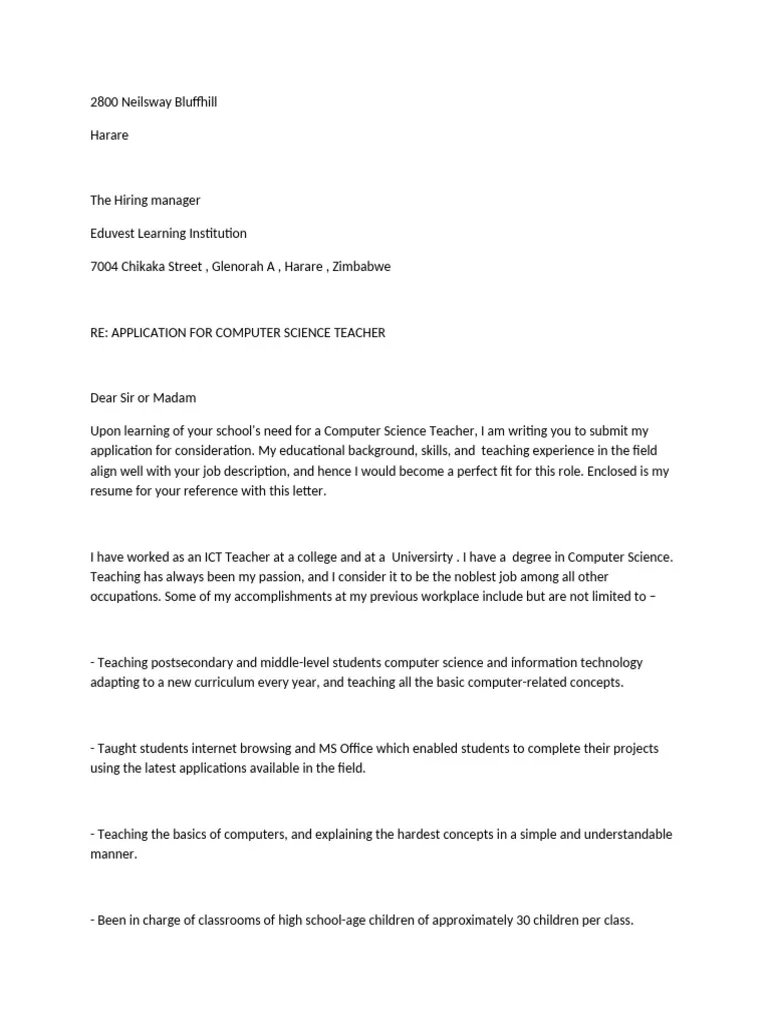 Johanise Matewu CS teacher application letter  PDF.