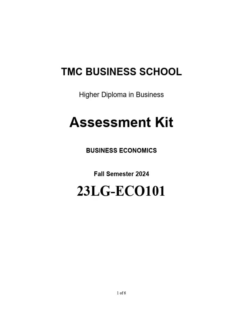 23LG-ECO101 - Written Assignment - Fall Semester 2024 | PDF | Monopoly ...