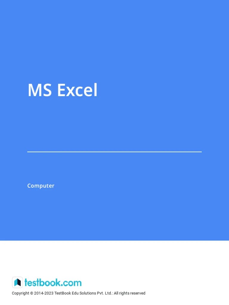 MS_Excel | PDF | Microsoft Excel | Spreadsheet
