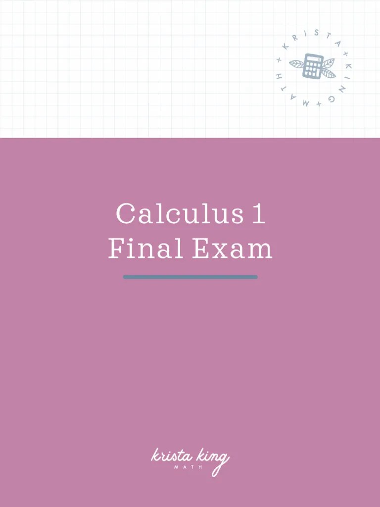 Calculus 1.Final Exam | PDF | Mathematics | Mathematical Concepts