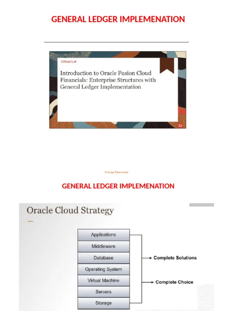 General Ledger Oracle Fusion Cloud IMPLEMENTATION | PDF