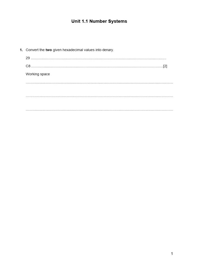 IGCSE Computer Science Number Systems TQ Paper Set 3 | PDF | Encodings ...