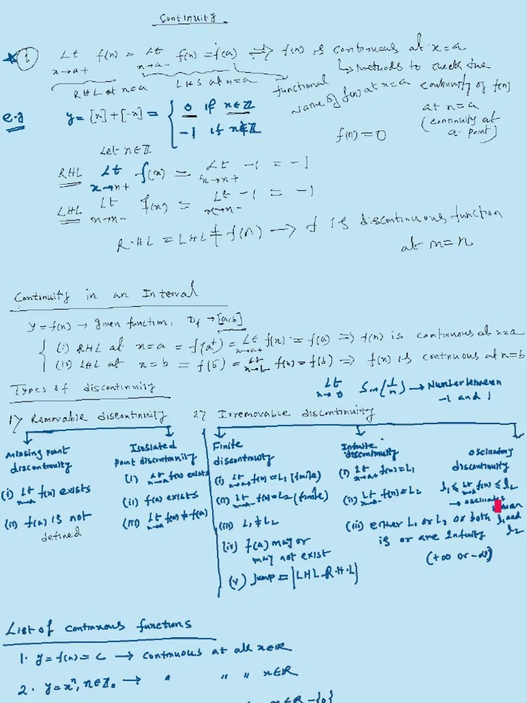 Continuity At A Glance | PDF