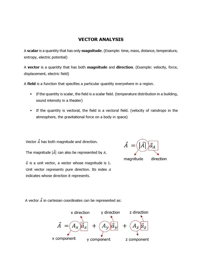 01 Vector Analysis Coordinate Systems | PDF | Euclidean Vector ...