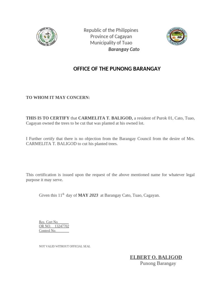 Permit To Cut Trees | PDF