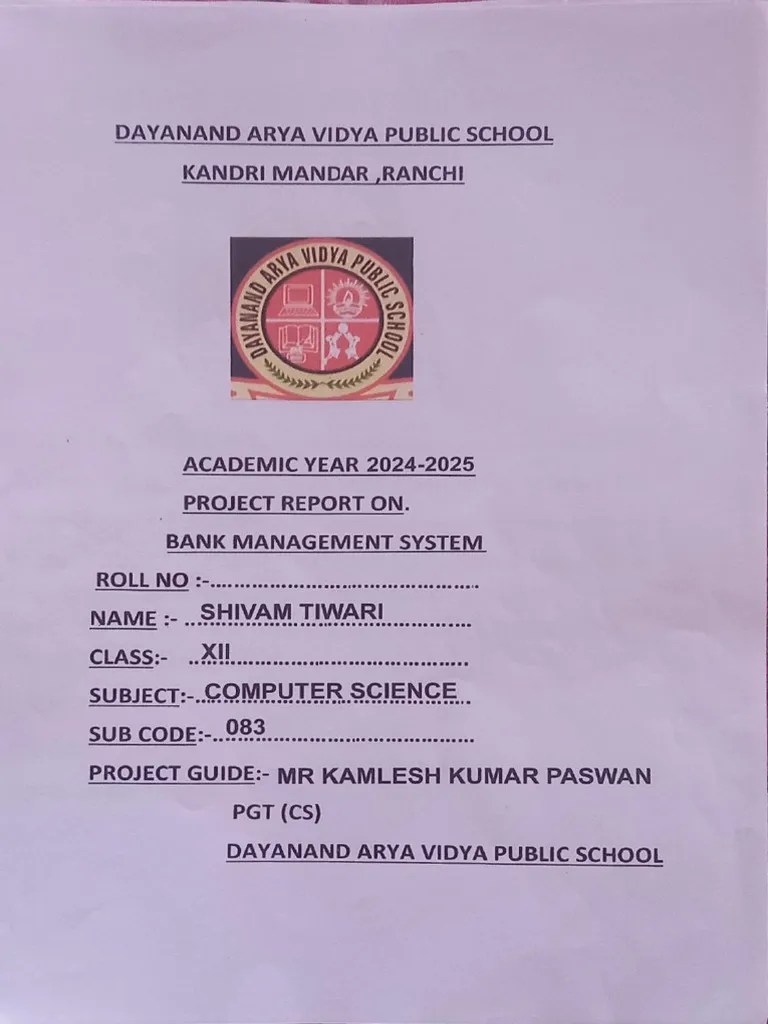 Project (COMPUTER SCIENCE) | PDF