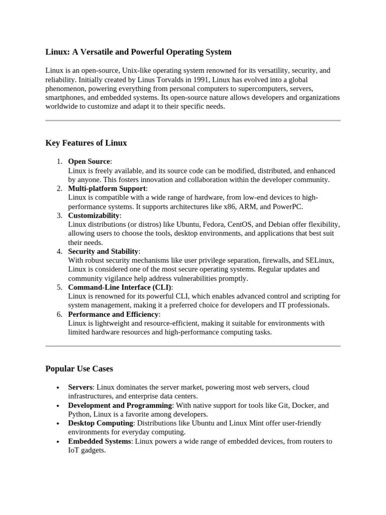 Linux | PDF | Linux | Linux Distribution