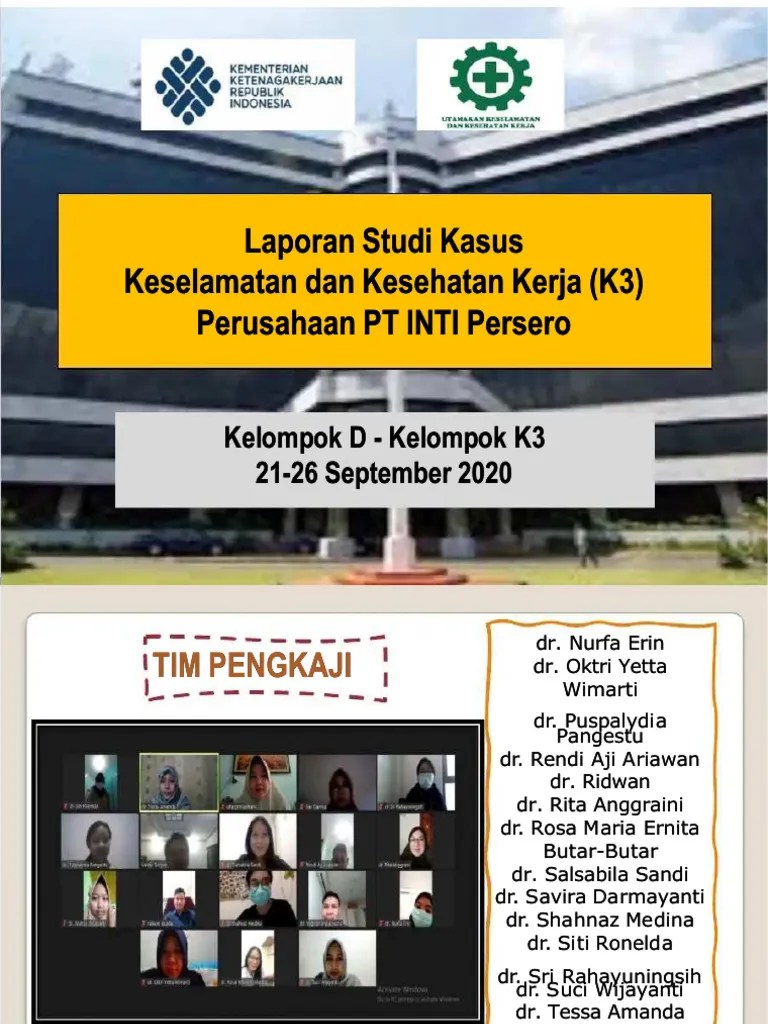 PDF Laporan Studi Kasus Keselamatan Dan Kesehatan Kerja K3 Perusahaan PT Inti Persero - Compress ...