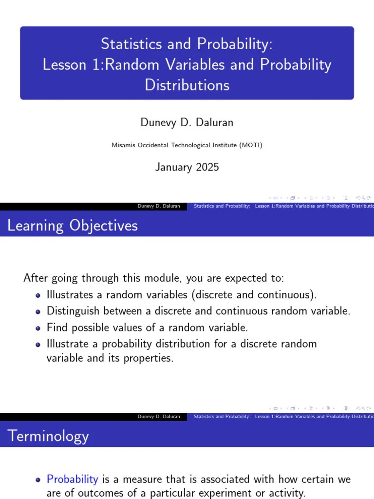 1 Random Variables And Probability Distribution Pdf Probability Distribution Random Variable - Geometric Photos - Amazing Full HD Collection