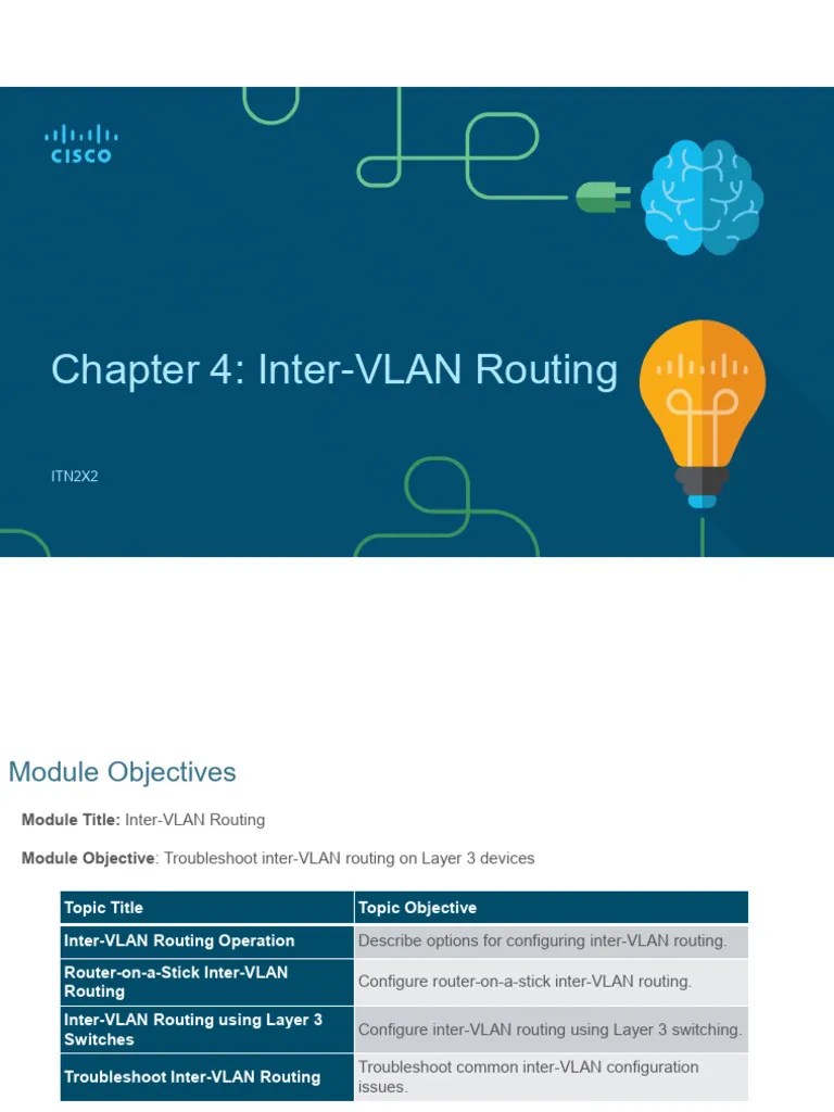 Chapter 4 Inter-VLAN Routing | PDF | Ip Address | Router (Computing)