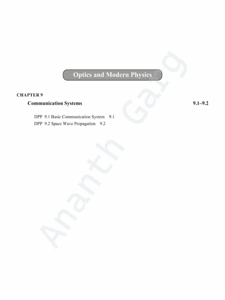 Communication Systems DPP | PDF