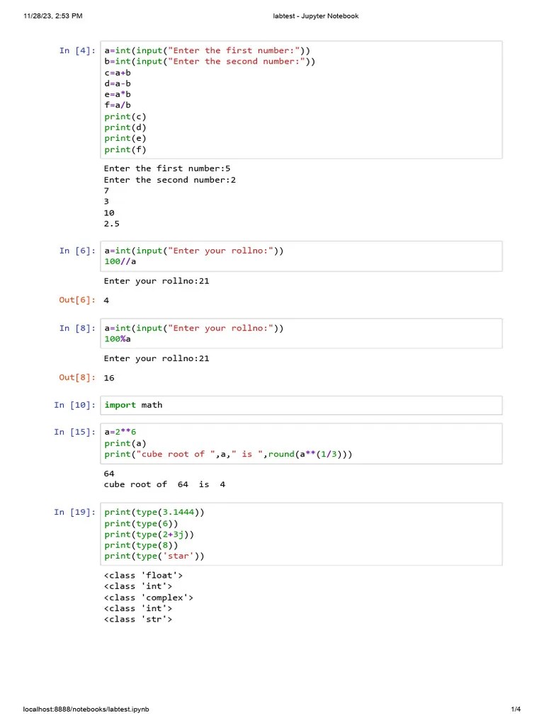Labtest - Jupyter Notebook | PDF | Computer Programming