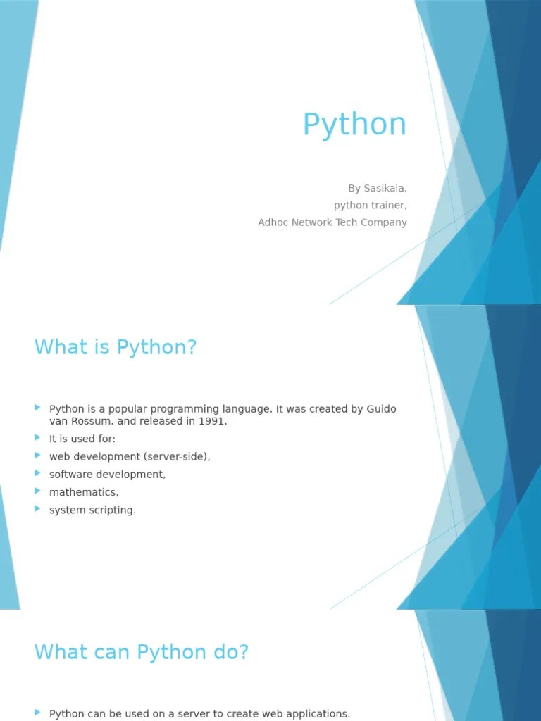 Python Basics | PDF | Installation (Computer Programs) | Python ...