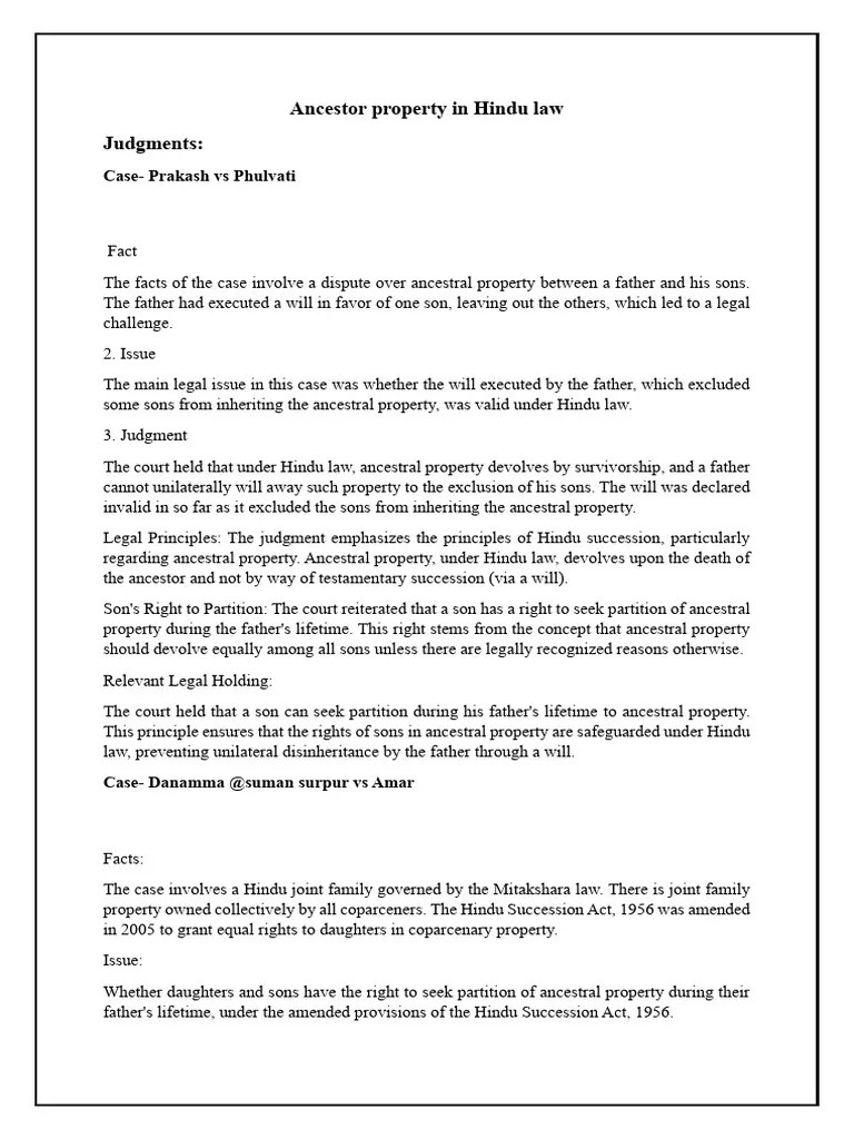 Ancestor Property Case | PDF | Appeal | Judgment (Law)