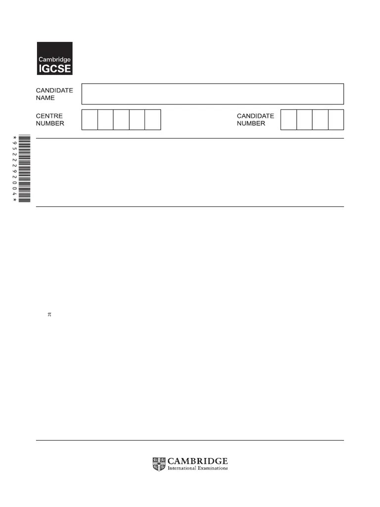 June 2014 (v2) Qp - Paper 2 Cie Maths Igcse | PDF | Significant Figures ...
