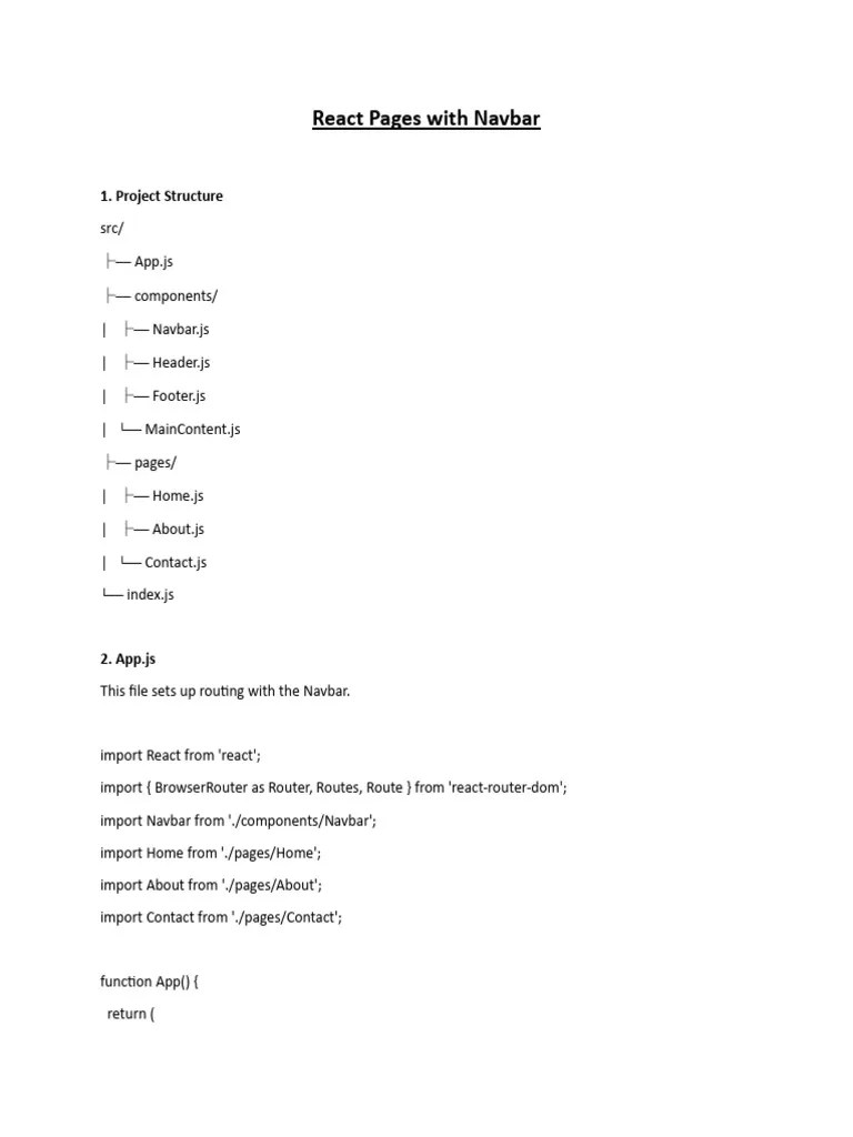 React Pages With Router | PDF | Web Development | Centralized Computing