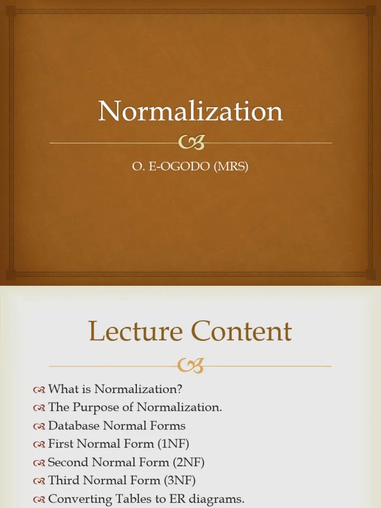 Normalization Lec4 | PDF | Relational Database | Databases