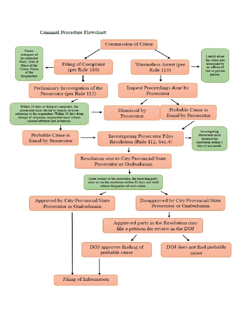 Criminal Procedure Flowchart - Presentation | PDF