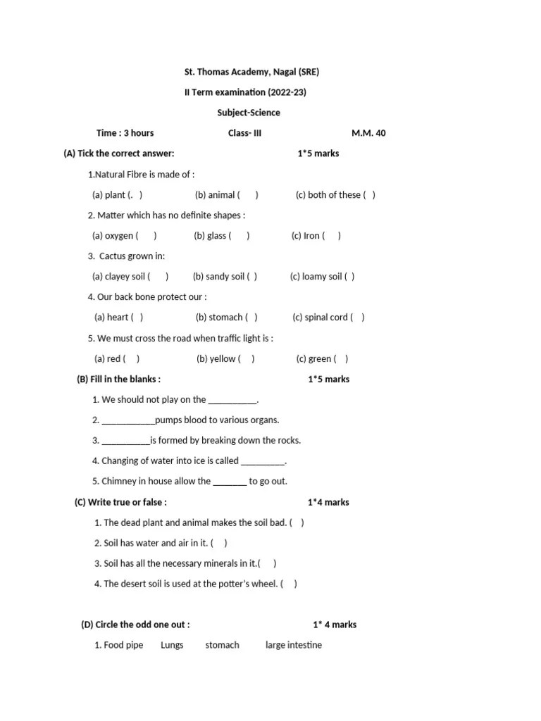 Science Class 3rd Pdf Soil Earth Sciences