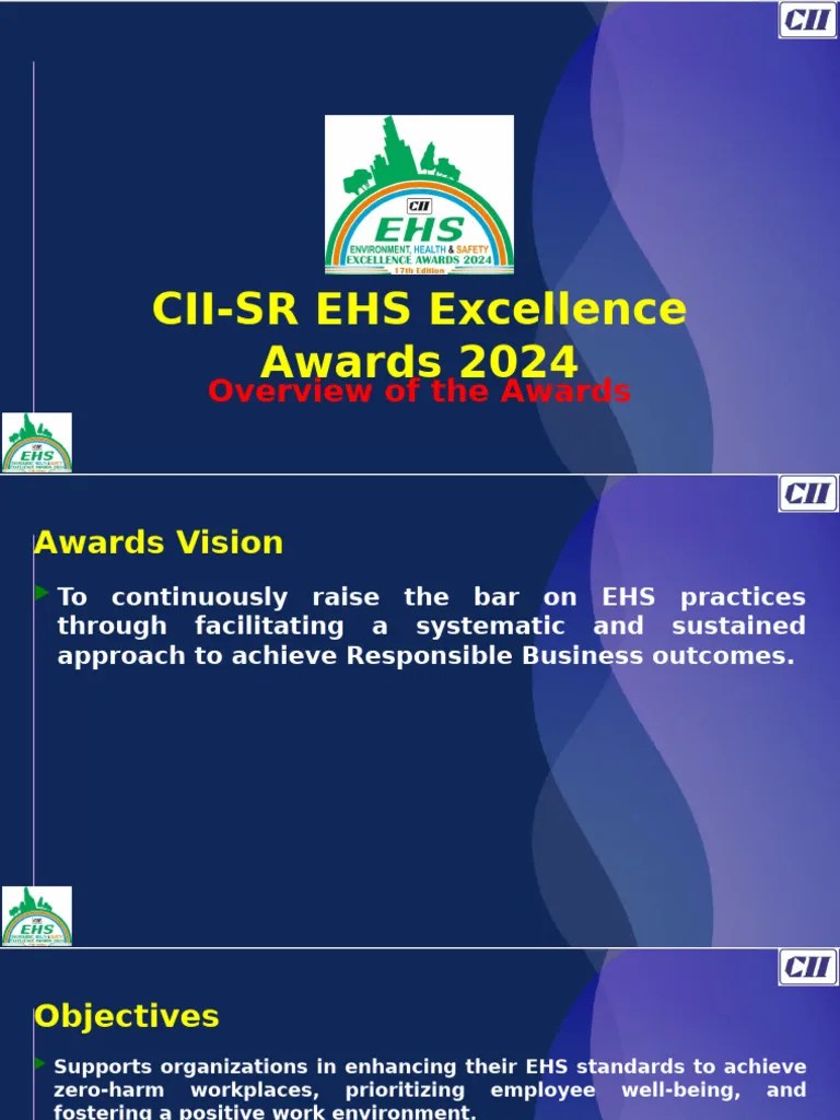 Cii Ehs Excellence Awards 2024 Opening Meeting Presentation Pdf