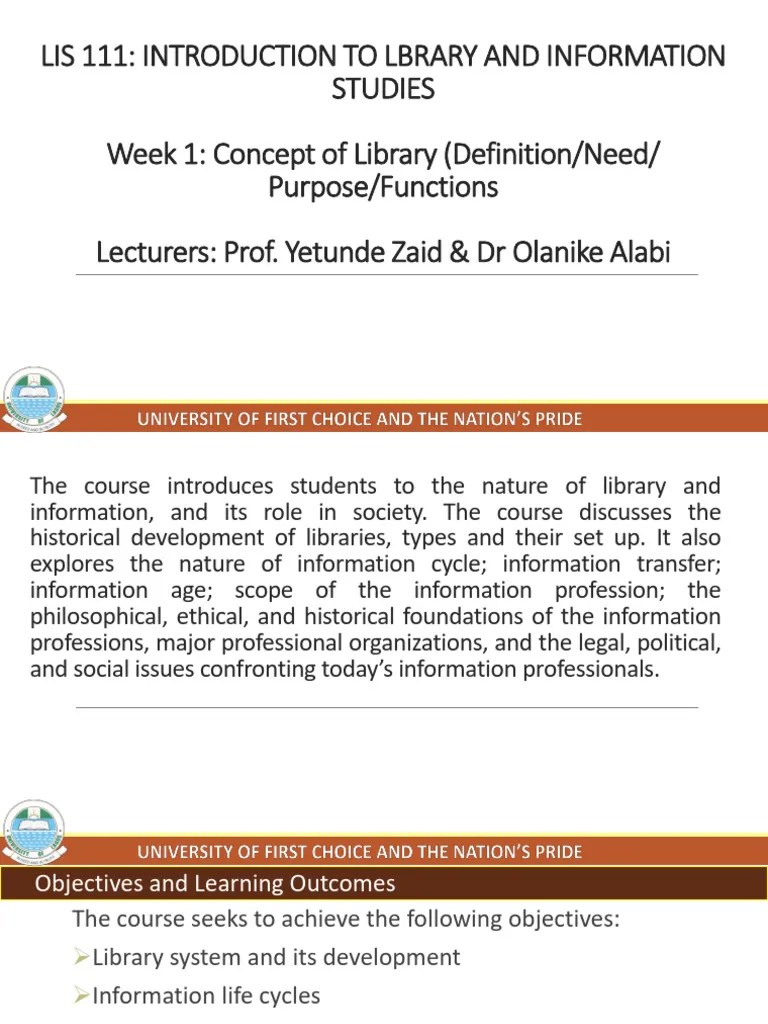 Introduction To Library Studies | PDF | Libraries