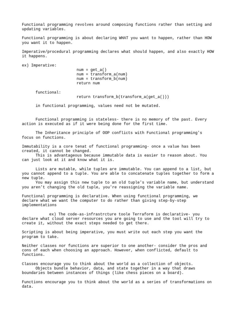 Functional Programming | PDF | Functional Programming | Parameter ...