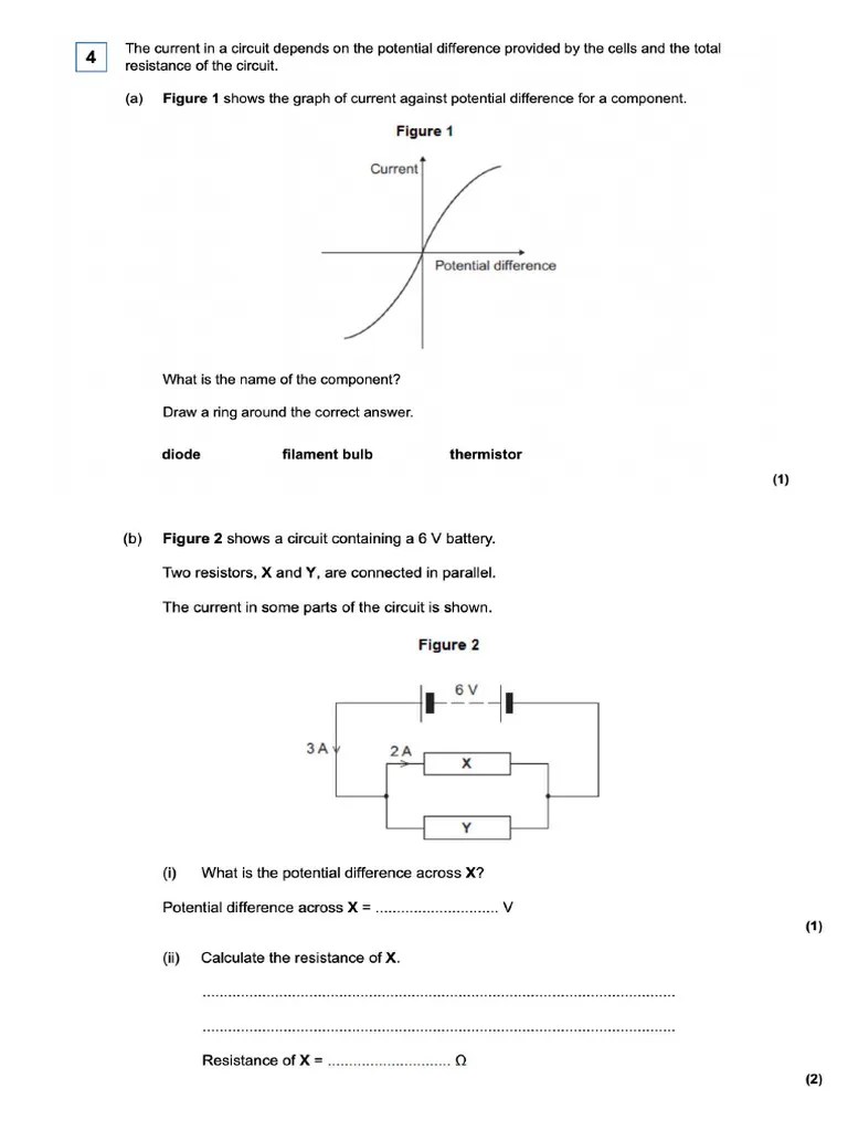 AQA GCSE Physics Series & Parallel Circuits | PDF