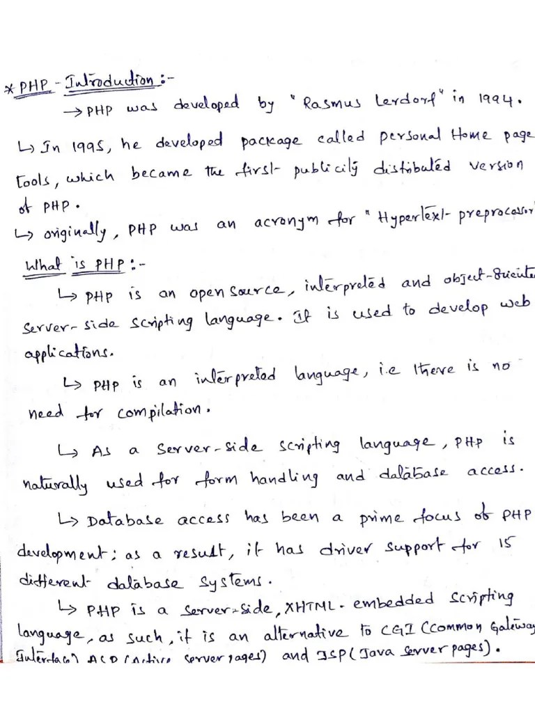 PHP Notes | PDF