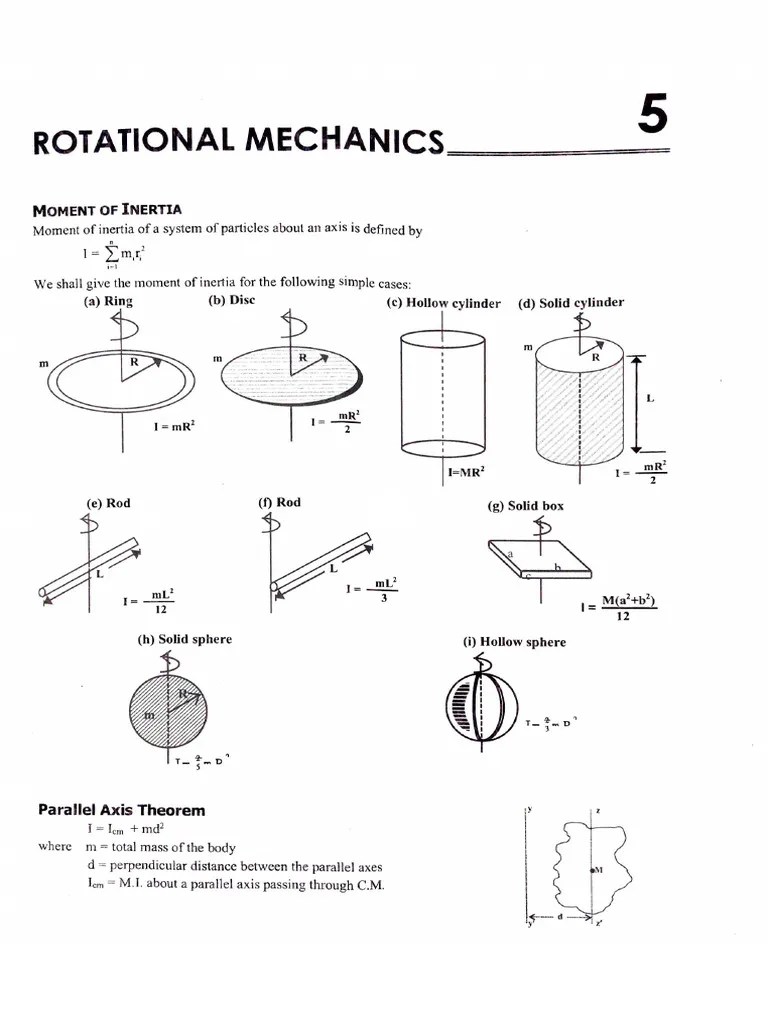 5. Rotational Mechanics | PDF