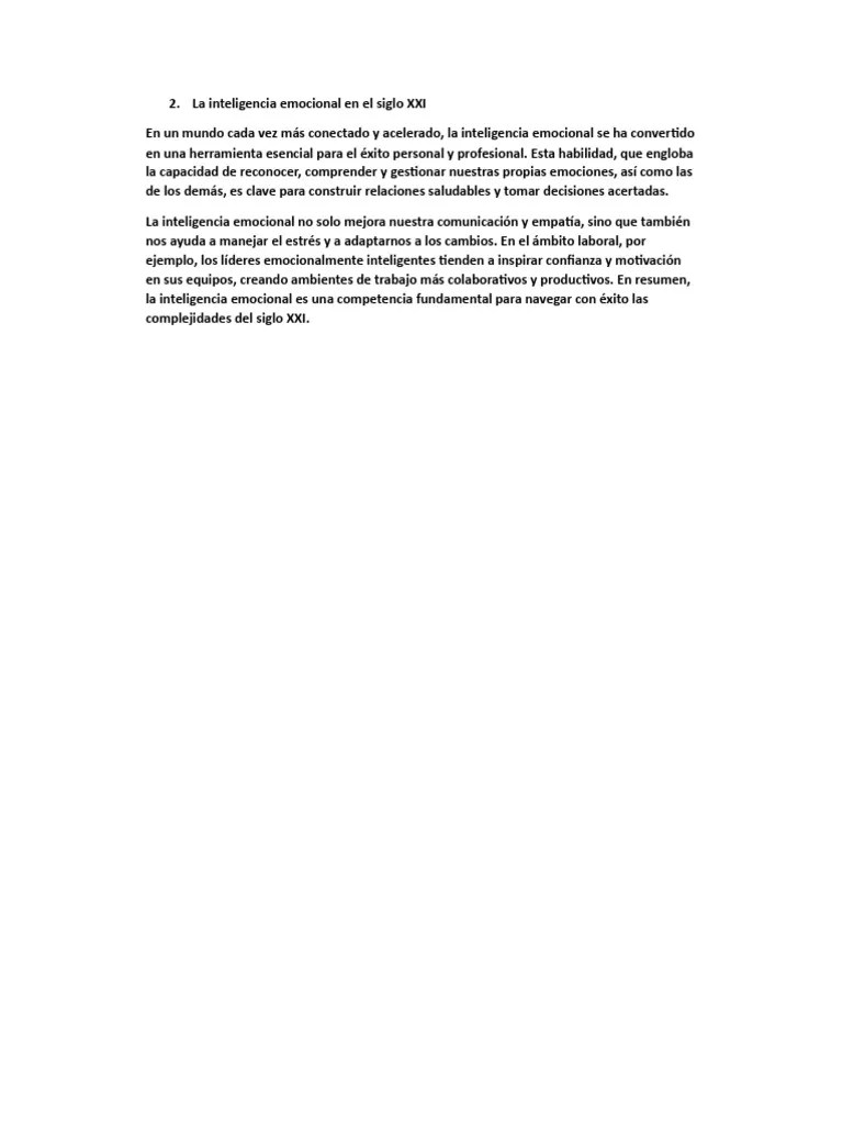 Inteligencia Emocional: Clave Del Éxito | PDF