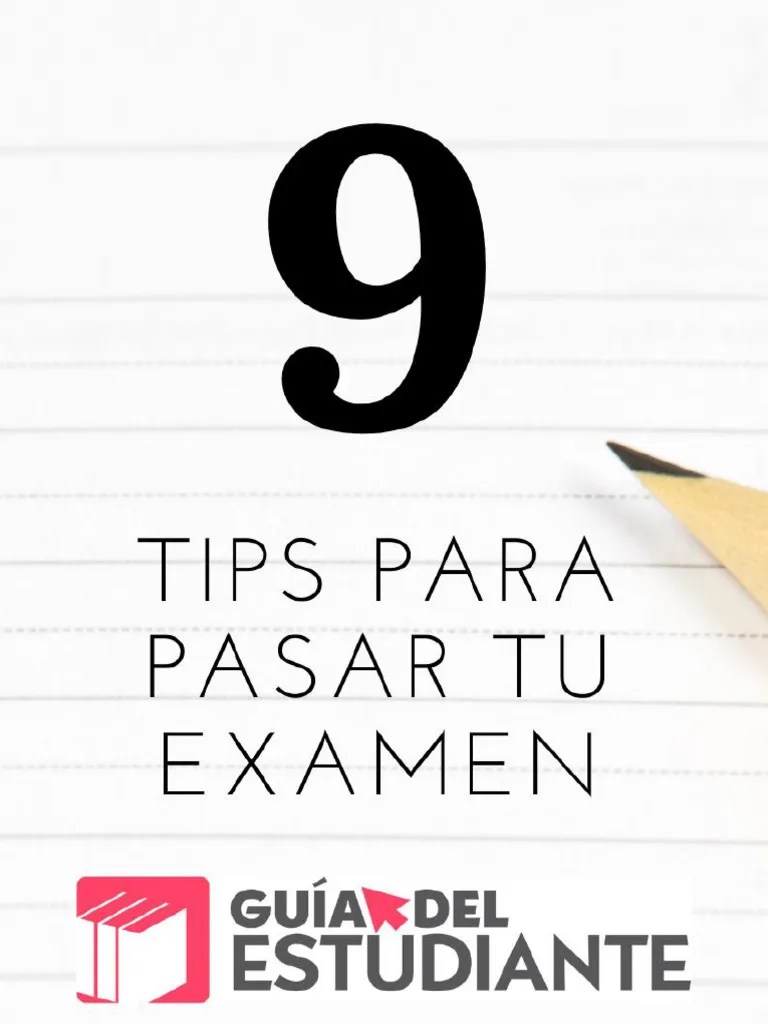 9 Tips Para Aprobar Tu Examen | PDF | Memoria | Mente