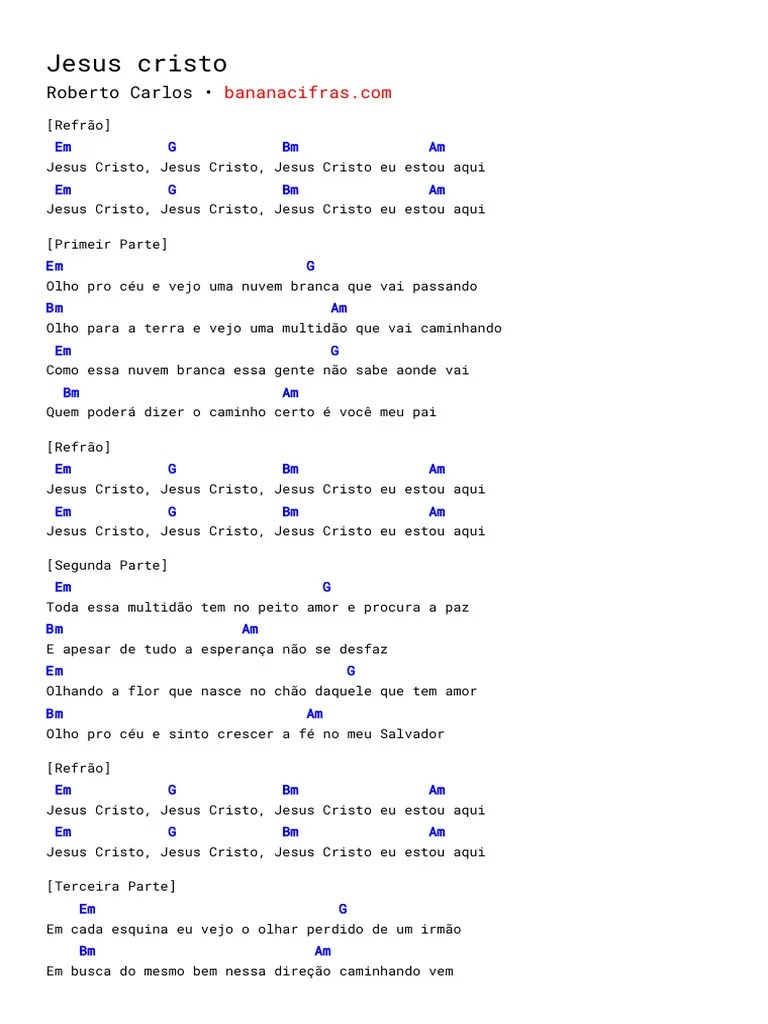 Jesus Cristo SIMPLIFICADA Roberto Carlos | PDF