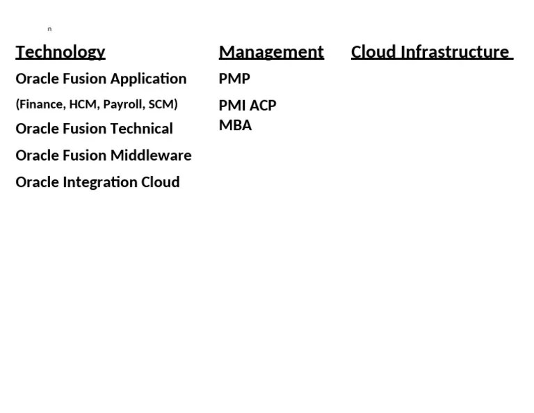 Oracle Technology - Management - Cloud Infra | PDF
