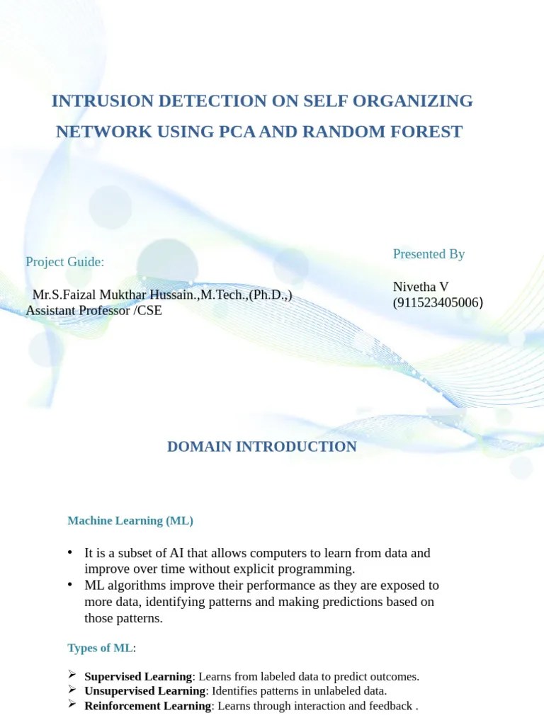Ids Ppt Pdf Principal Component Analysis Machine Learning
