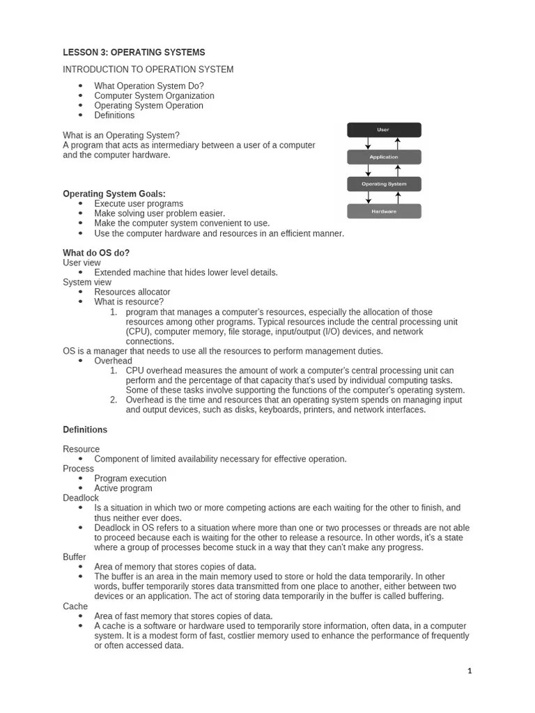 LESSON 3 | PDF | Operating System | Process (Computing)