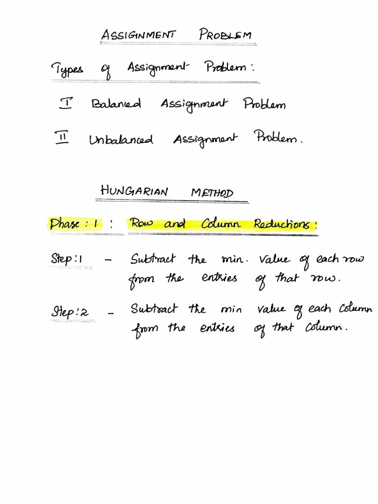 Algorithm Assignment Problem | PDF | Algorithms | Algorithms And Data ...