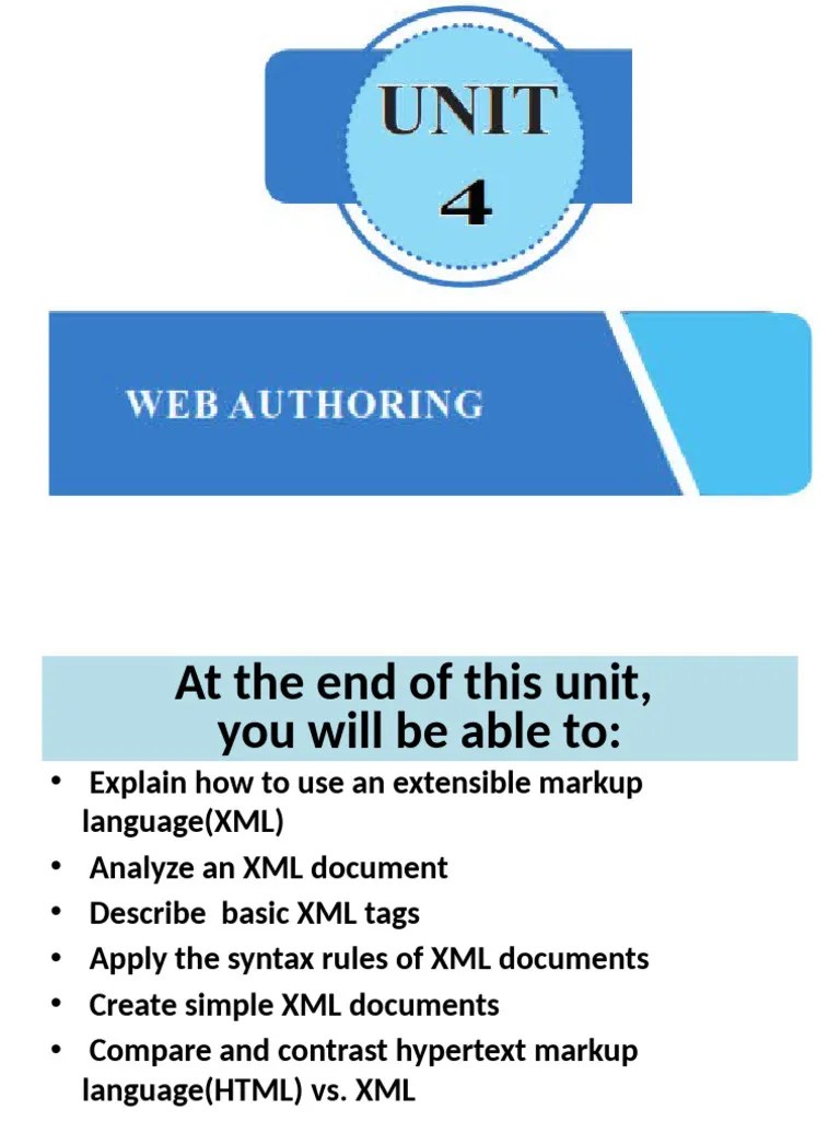 Unit 4 Web Authoring Complete | PDF | Xml | World Wide Web