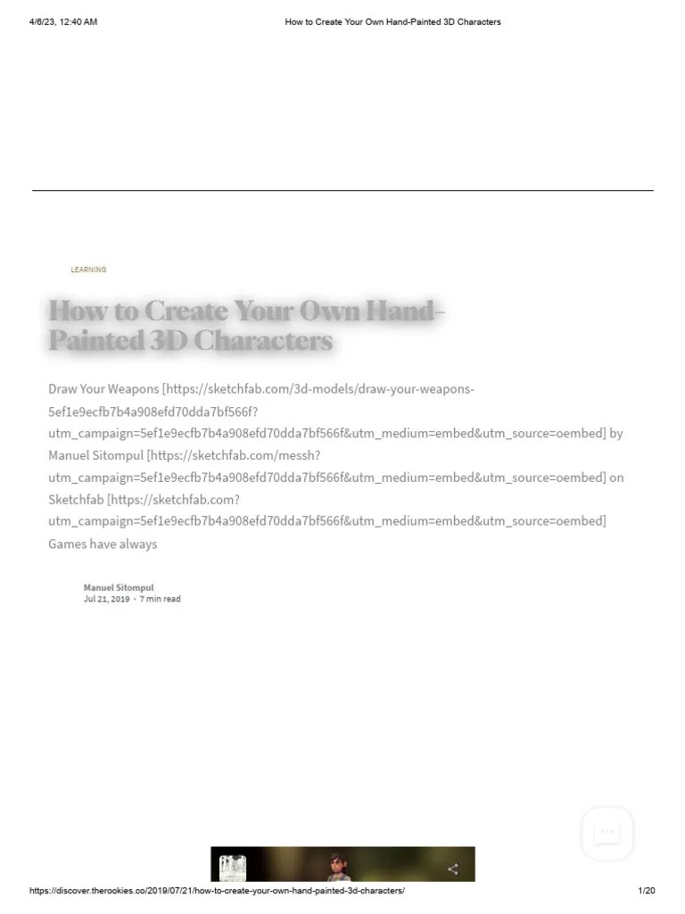 How To Create Your Own Hand-Painted 3D Characters | PDF | Texture ...