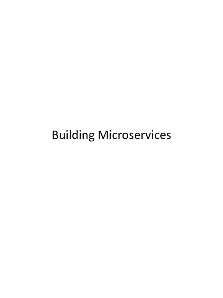 Building Microservices | PDF | Scalability | Computer Science
