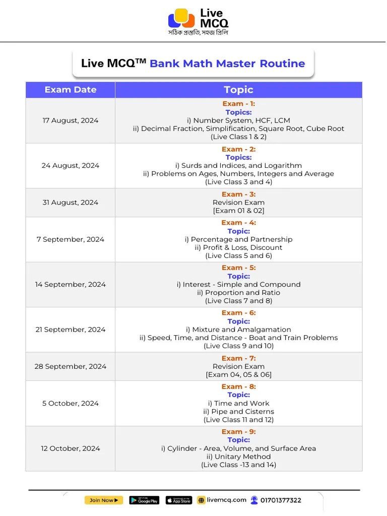 Bank_Math_Master_Routine_7Hvxu3f | PDF | Elementary Mathematics ...