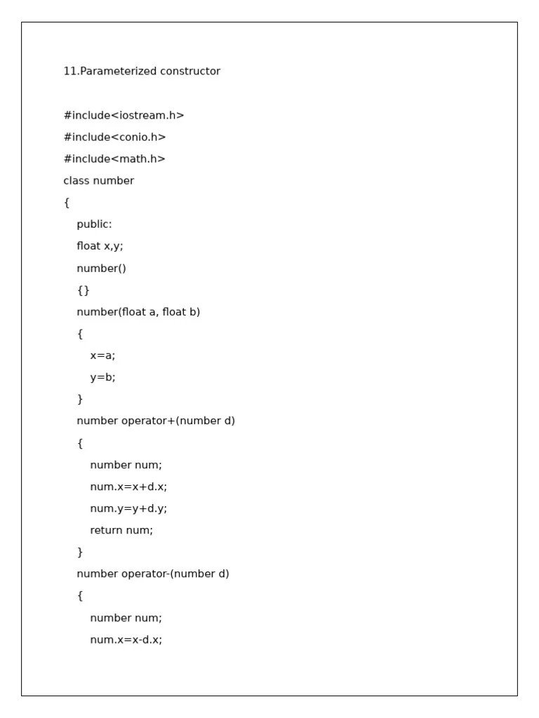 11.parameterized Constructor | PDF