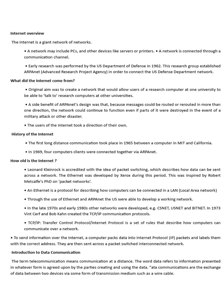 Unit -1 Cn-1 | PDF | Network Topology | Osi Model