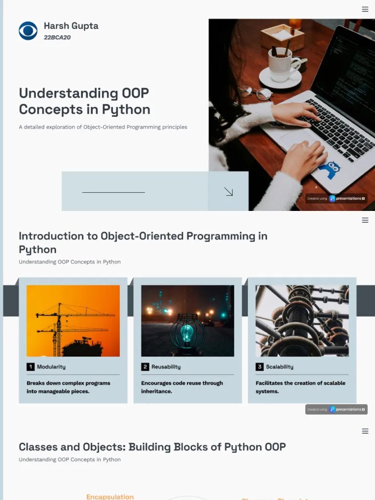 OOPs Concept In Python Presentation | PDF