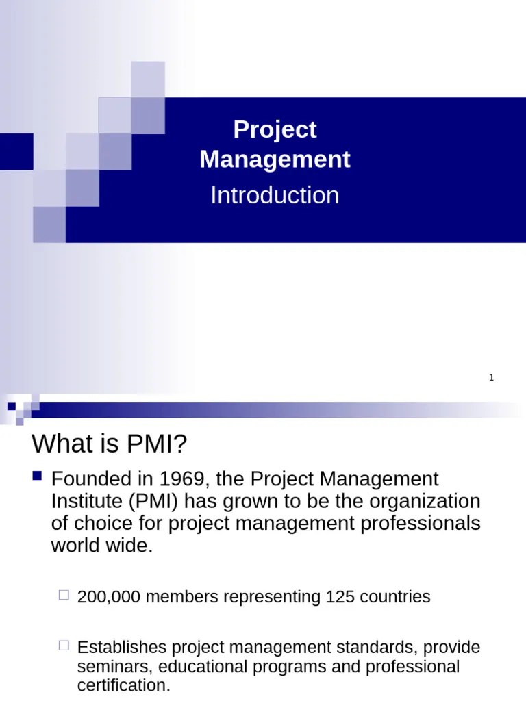 WeekOne | PDF | Project Management | Project Management Professional