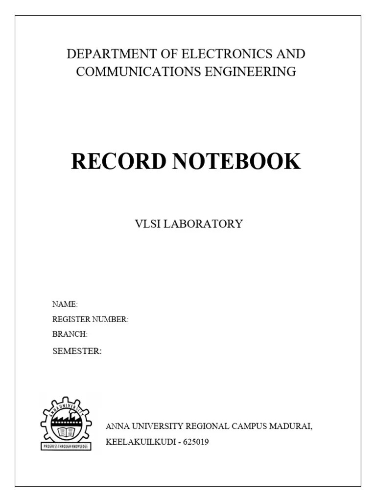 Vlsi Lab Manual | PDF | Logic Gate | Electronics