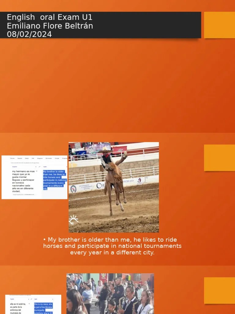 English Oral Exam U1 | PDF