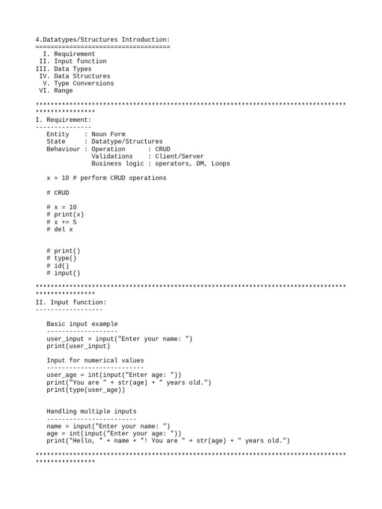 Datatypes Introduction | PDF | Boolean Data Type | Integer (Computer ...