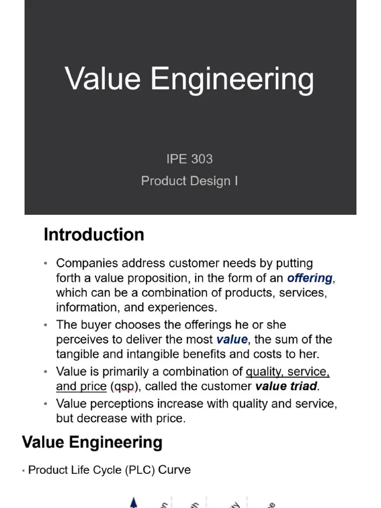 Value Engineering | PDF